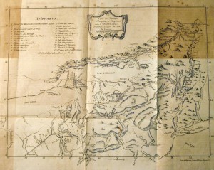 Carte produit par Pierre Pouchot, commandant du Fort Niagara, autour des années 1755-60. Source : Pennsylvania Maps
