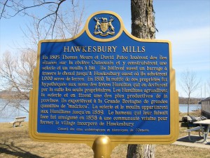 Plaque historique Hawkesbury Mills