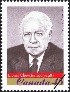 Timbre Commémorative de 1997 sur Lionel Chevrier. Source : Colnect 
