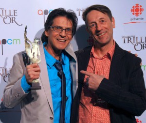 Paul Demers au Gala des Prix la Trille Or avec Marcel Aymar Crédit photo : Klash inc. Source: site officiel de Paul Demers