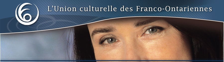 Bannière sur le site de l'Union culturelle des Franco-Ontariennes. 