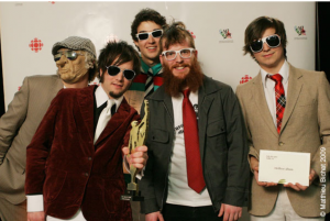 Le groupe Konflit DramatiK gagnant du Prix meilleur album et meilleur site Internet au Gala des Prix Trille Or 2009. Source : Flash Québec, photo de Matthieu Bichat. 