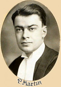 Paul Joseph James Martin, photo prise en 1928. Photographe : George Freeland. Source : Archives du Law Society of Upper Canada. P461.