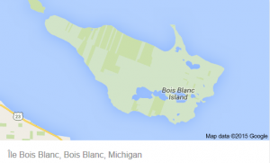 Île au Bois Blanc. Source : Google Maps. 