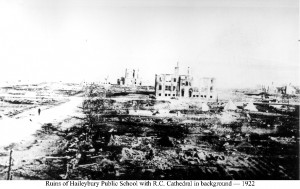 Photo : les ruines de l'École publique d'Haileybury. Tirée du site Web du virtualmusuem.ca / Haileybury Heritage Museum.