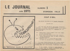 Le Journal, Sturgeon Falls, 1971